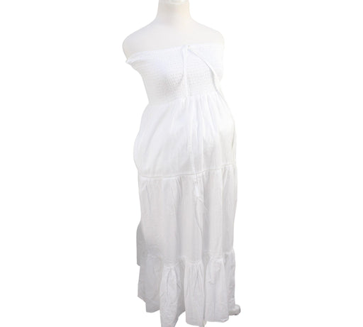 A White Sleeveless Dresses from Seraphine in size S for maternity. (Front View)