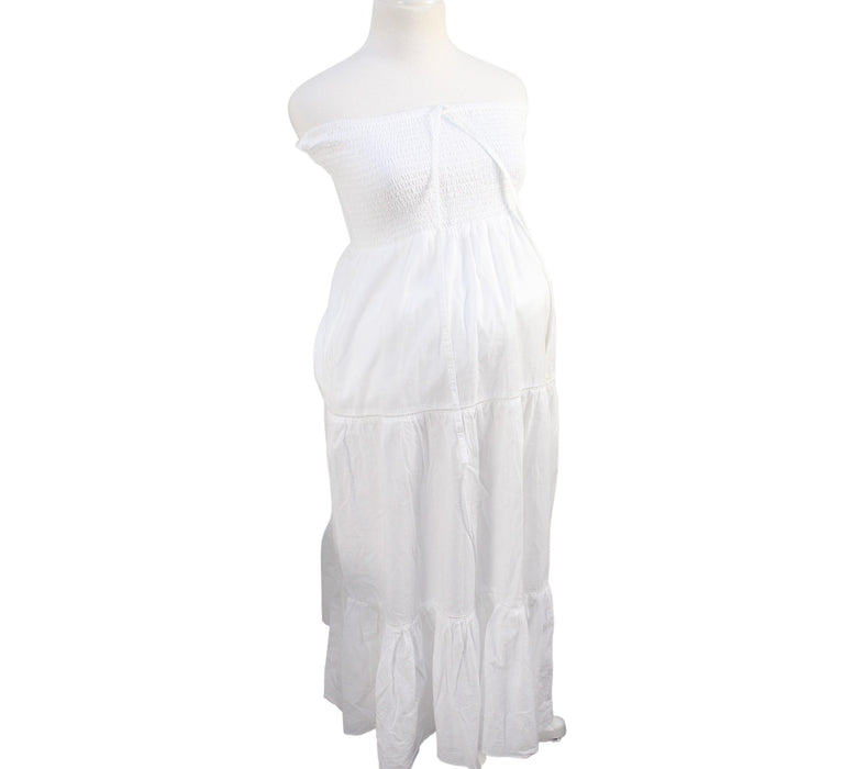 A White Sleeveless Dresses from Seraphine in size S for maternity. (Front View)