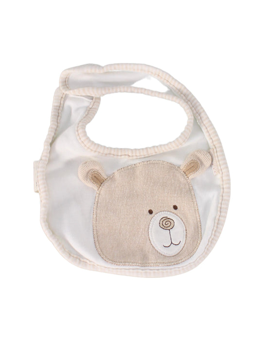 A White Bibs from Natures Purest in size O/S for boy. (Front View)