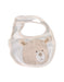 A White Bibs from Natures Purest in size O/S for boy. (Front View)