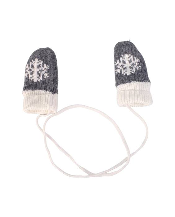 A Grey Gloves & Mittens from Jacadi in size 0-3M for neutral. (Front View)