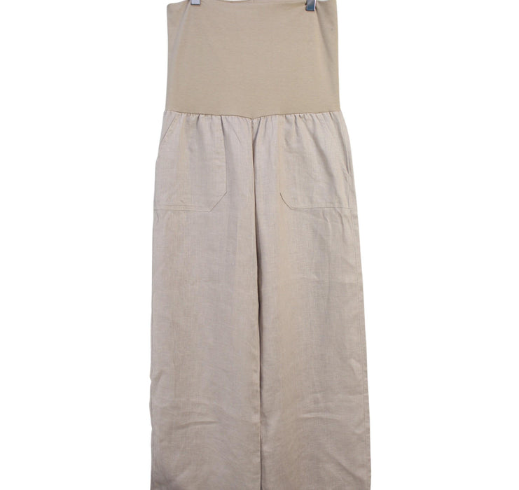 A Beige Casual Pants from Mothers en Vogue in size S for maternity. (Front View)