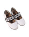 A White Flats from Moschino in size 4T for girl. (Front View)