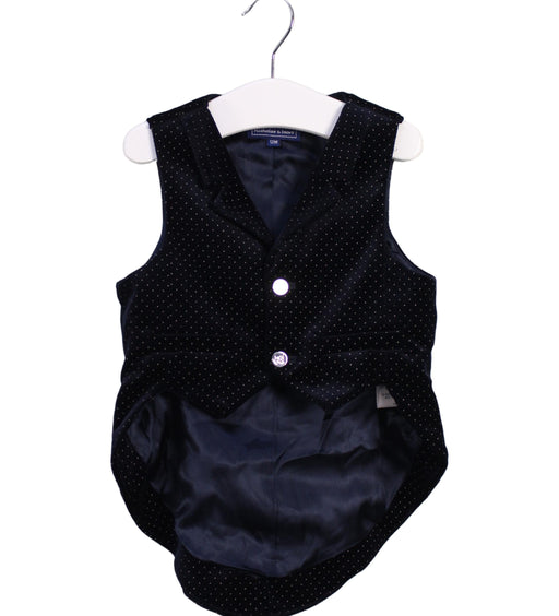 A Black Suit Vests from Nicholas & Bears in size 6-12M for boy. (Front View)