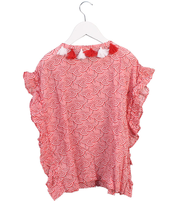 A Pink Short Sleeve Tops from Crewcuts in size 5T for girl. (Back View)