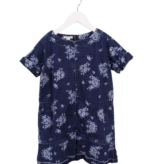 A Blue Short Sleeve Dresses from Crewcuts in size 5T for girl. (Front View)