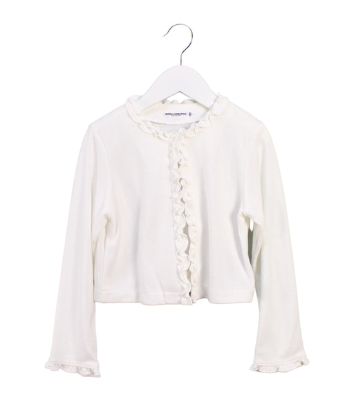 A White Long Sleeve Tops from Miki House in size 5T for girl. (Front View)