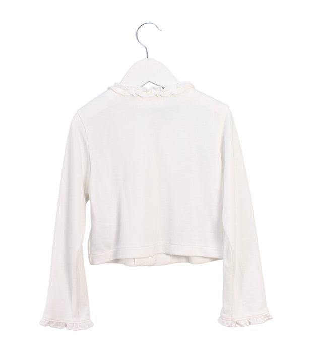 A White Long Sleeve Tops from Miki House in size 5T for girl. (Back View)