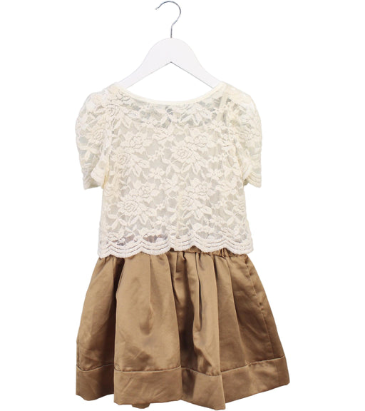 A White Short Sleeve Dresses from Snidel Girl in size 5T for girl. (Front View)