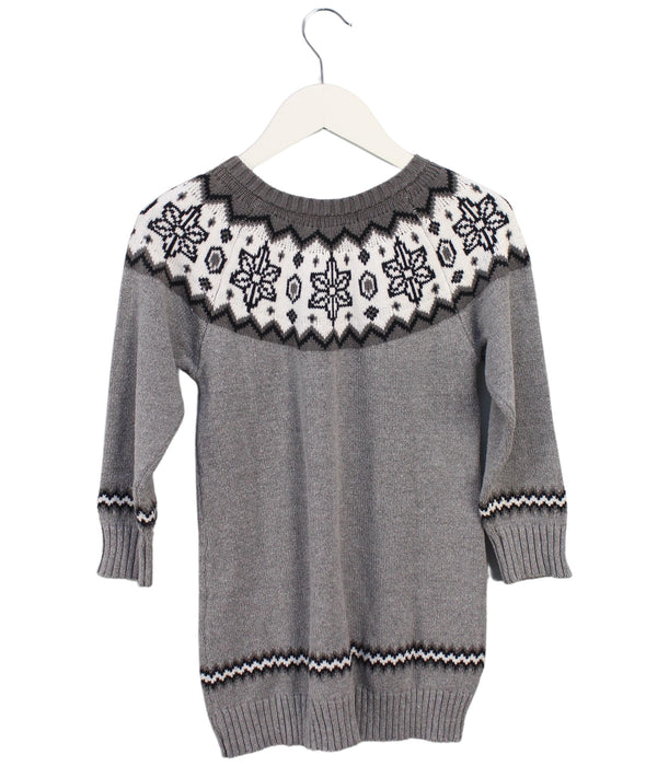 A Grey Knit Sweaters from Comme Ca Ism in size 4T for girl. (Back View)