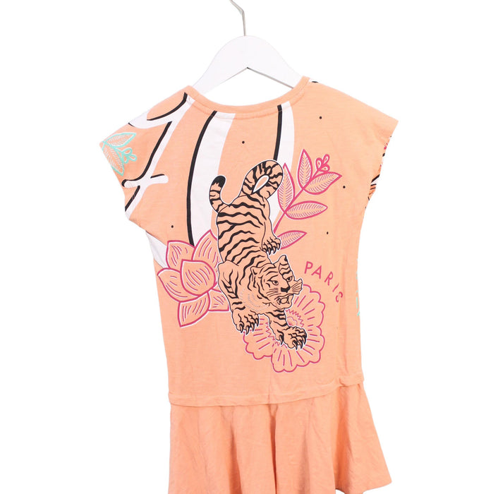 A Orange Short Sleeve Dresses from Kenzo in size 5T for girl. (Back View)