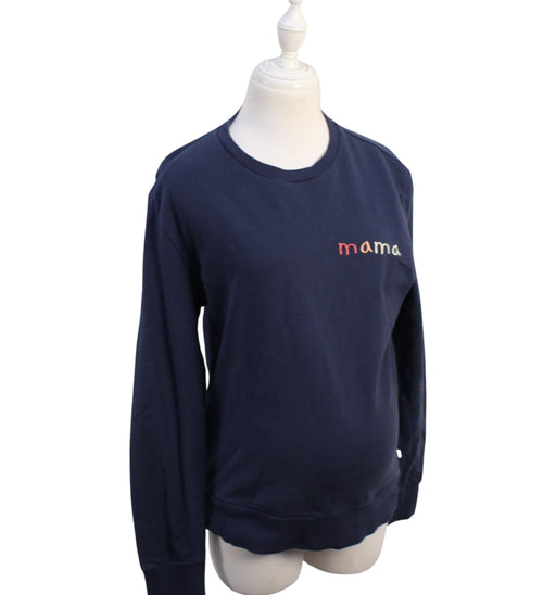 A Navy Crewneck Sweatshirts from Mori in size S for maternity. (Front View)