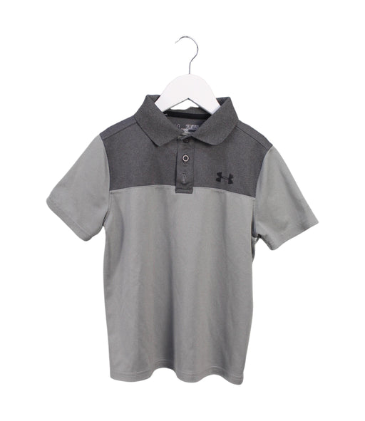 A Grey Active Tops from Under Armour in size 7Y for boy. (Front View)