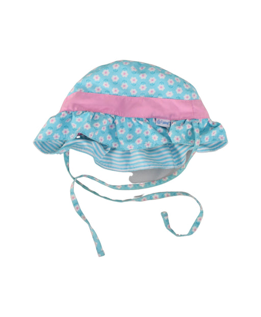A Teal Sun Hats from i play in size 12-18M for girl. (Front View)