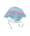 A Teal Sun Hats from i play in size 12-18M for girl. (Front View)