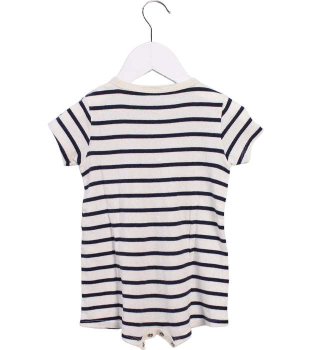 A Ivory Rompers from Petit Bateau in size 6-12M for boy. (Back View)