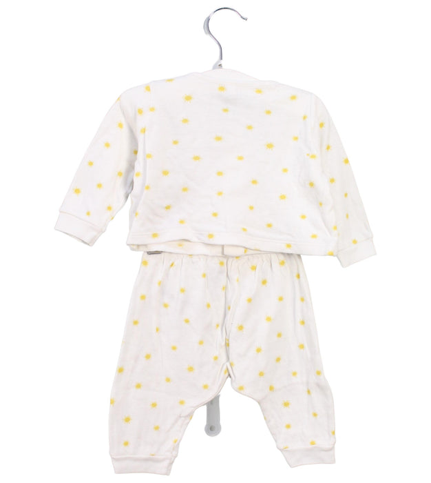 A Ivory Pants Sets from Petit Bateau in size 3-6M for girl. (Back View)