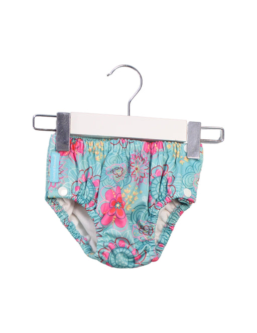 A Teal Swim Diapers from Charlie Banana in size L for girl. (Front View)