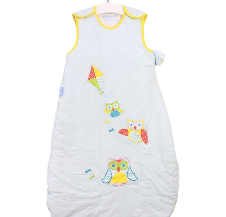 A Blue Sleepsacs from The Gro Company in size 6-12M for neutral. (Front View)