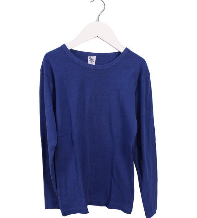 A Blue Long Sleeve Shirts from Petit Bateau in size 10Y for neutral. (Front View)