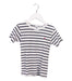 A Navy Short Sleeve Tops from Petit Bateau in size 6T for girl. (Front View)