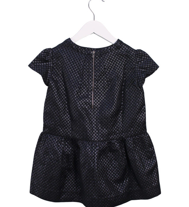 A Navy Short Sleeve Dresses from Bonpoint in size 3T for girl. (Back View)