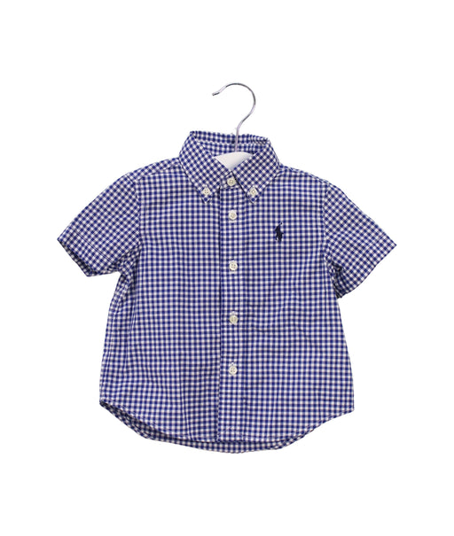 A Blue Shirts from Ralph Lauren in size 6-12M for boy. (Front View)