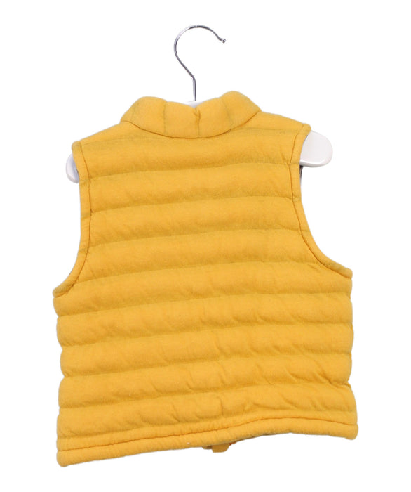 A Yellow Outerwear Vests from Petit Bateau in size 6-12M for neutral. (Back View)