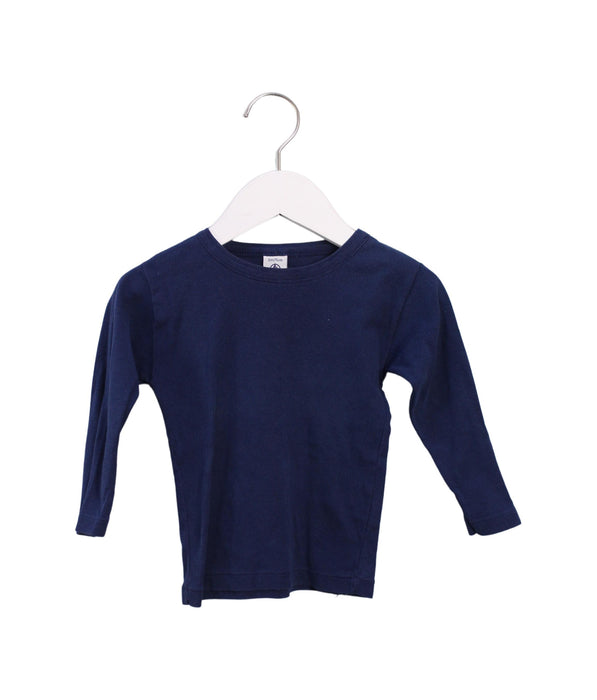 A Blue Long Sleeve Tops from Petit Bateau in size 3T for boy. (Front View)