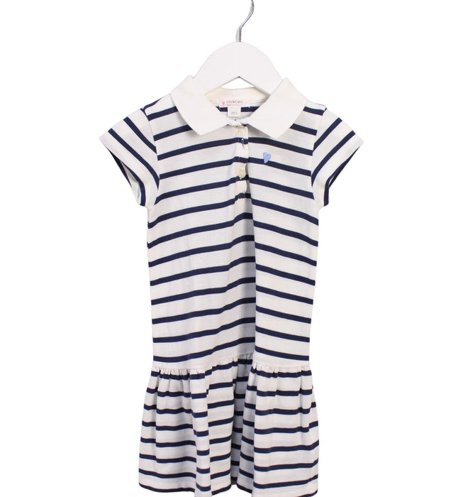 A Navy Short Sleeve Dresses from Crewcuts in size 2T for girl. (Front View)