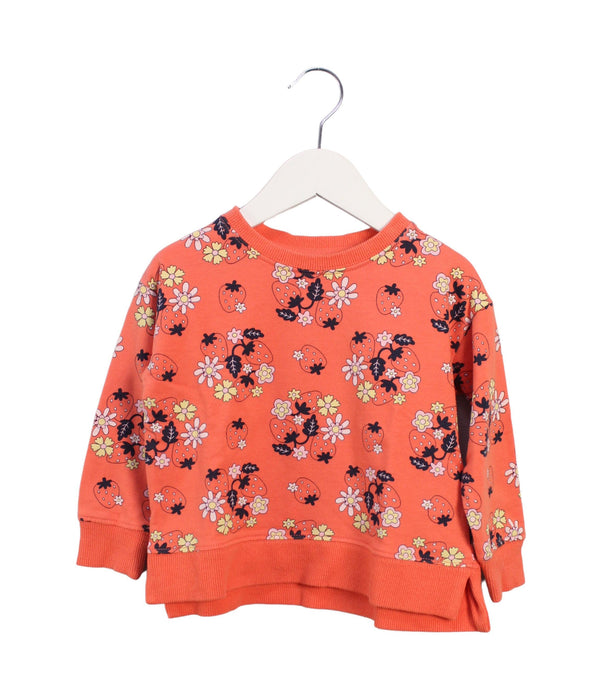 A Orange Crewneck Sweatshirts from Seed in size 3T for girl. (Front View)