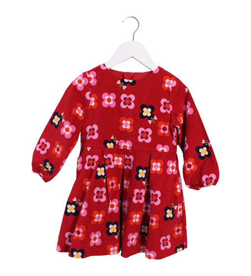 A Red Long Sleeve Dresses from Jacadi in size 3T for girl. (Front View)