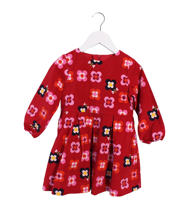 A Red Long Sleeve Dresses from Jacadi in size 3T for girl. (Front View)