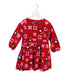 A Red Long Sleeve Dresses from Jacadi in size 3T for girl. (Front View)