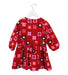 A Red Long Sleeve Dresses from Jacadi in size 3T for girl. (Back View)