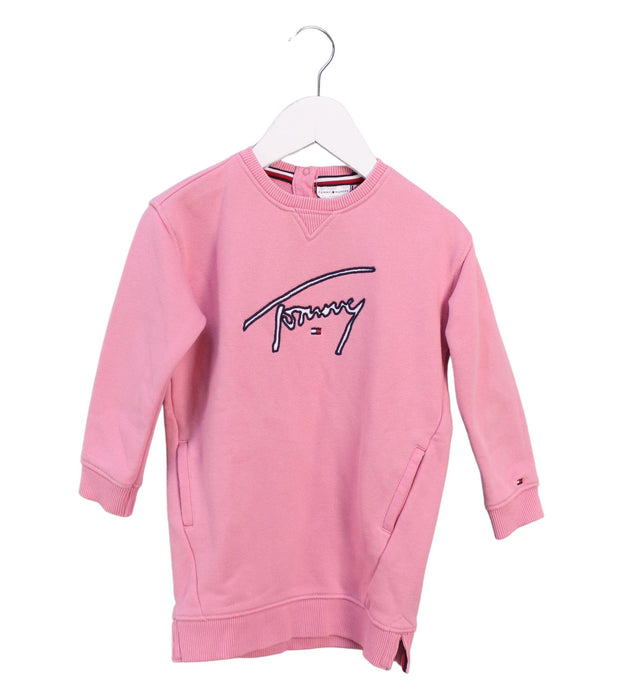 A Pink Sweater Dresses from Tommy Hilfiger in size 2T for girl. (Front View)