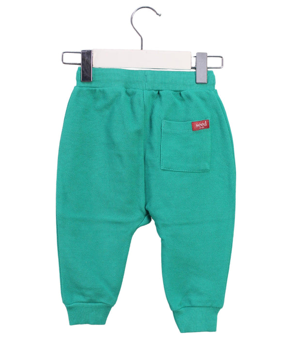 A Green Sweatpants from Seed in size 6-12M for boy. (Back View)