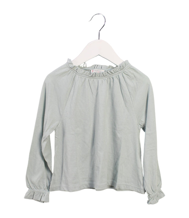 A Green Long Sleeve Tops from Crewcuts in size 3T for girl. (Front View)