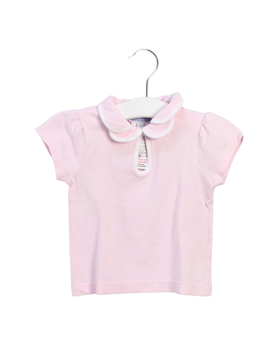 A Pink Short Sleeve Tops from Jacadi in size 12-18M for girl. (Front View)