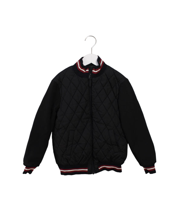 A Black Puffer/Quilted Jackets from Nicholas & Bears in size 8Y for boy. (Front View)