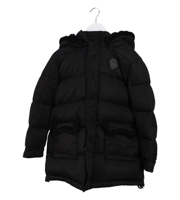 A Black Puffer/Quilted Coats & Outerwear from Nicholas & Bears in size 8Y for boy. (Front View)