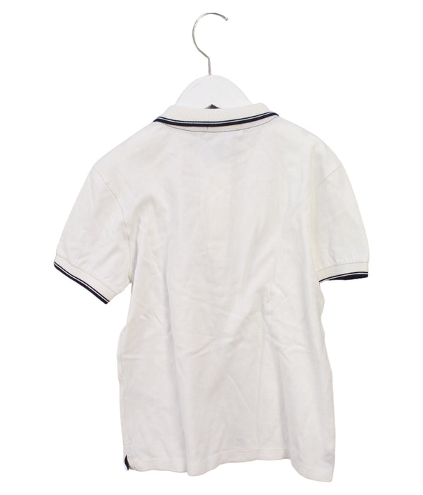 A White Short Sleeve Polos from Petit Bateau in size 10Y for boy. (Back View)