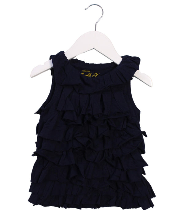 A Navy Sleeveless Tops from Crewcuts in size 3T for girl. (Front View)