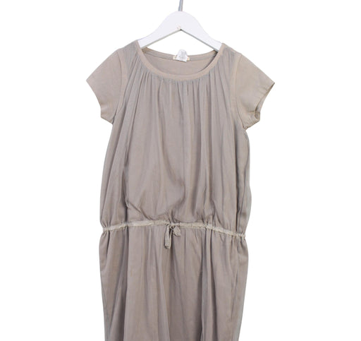 A Taupe Short Sleeve Dresses from Crewcuts in size 10Y for girl. (Front View)