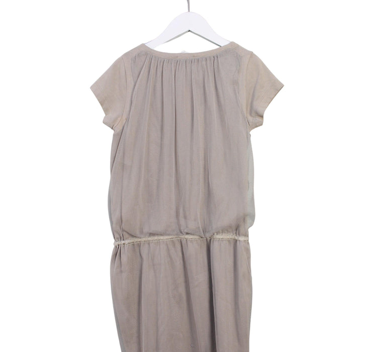 A Taupe Short Sleeve Dresses from Crewcuts in size 10Y for girl. (Back View)