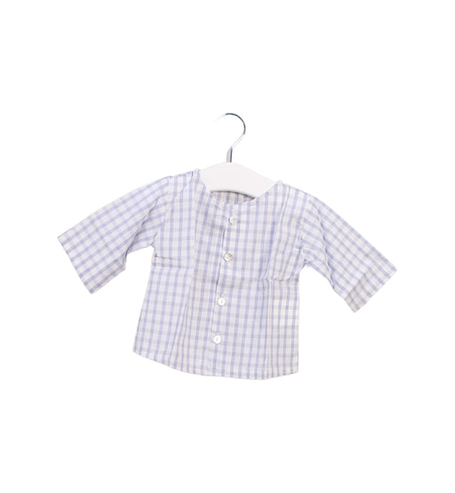 A Blue Shirts from Alice à Paris in size 0-3M for boy. (Front View)