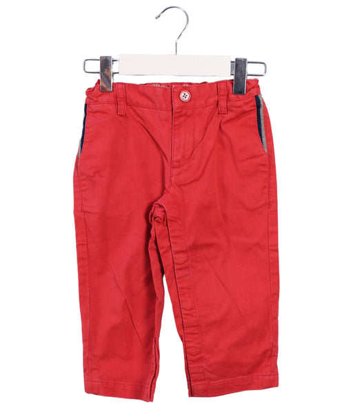 A Red Casual Pants from Chateau de Sable in size 12-18M for boy. (Front View)