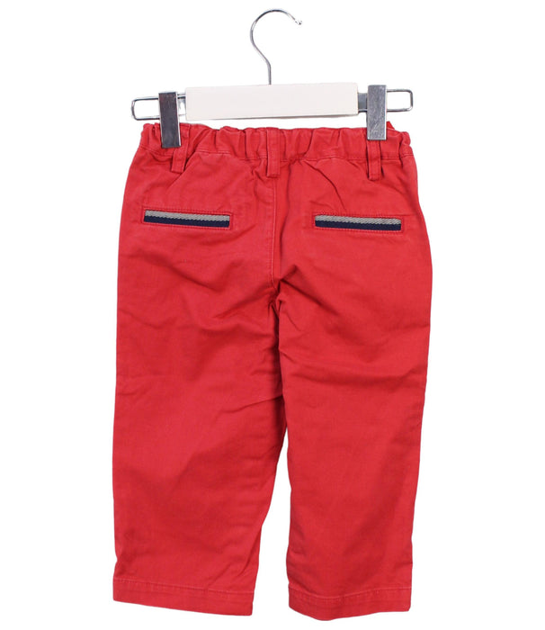 A Red Casual Pants from Chateau de Sable in size 12-18M for boy. (Back View)