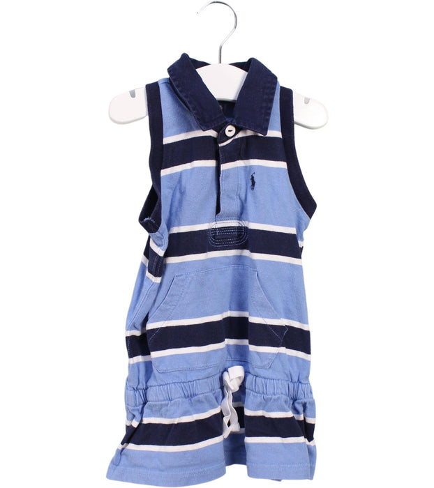 A Blue Sleeveless Dresses from Ralph Lauren in size 2T for girl. (Front View)