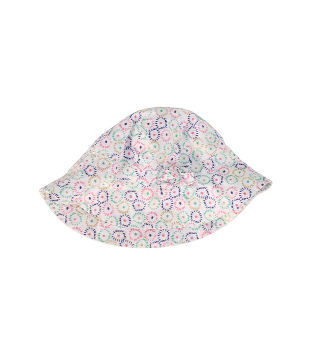 A White Sun Hats from Petit Bateau in size 12-18M for girl. (Front View)